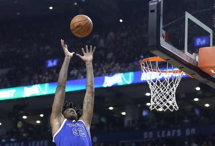 Lucas Bebê Toronto Raptors x Boston Celtics NBA (Foto: Steve Russell/Getty Images) Lucas Bebê Toronto Raptors x Boston Celtics NBA (Foto: Steve Russell/Getty Images)